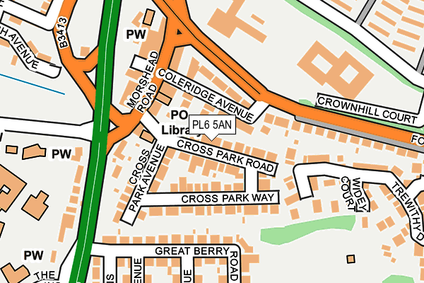 PL6 5AN map - OS OpenMap – Local (Ordnance Survey)