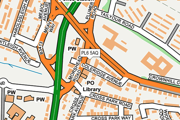 PL6 5AQ map - OS OpenMap – Local (Ordnance Survey)