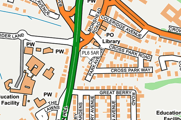 PL6 5AR map - OS OpenMap – Local (Ordnance Survey)