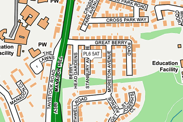 PL6 5AT map - OS OpenMap – Local (Ordnance Survey)