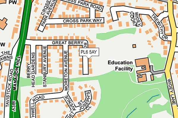 PL6 5AY map - OS OpenMap – Local (Ordnance Survey)