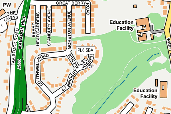 PL6 5BA map - OS OpenMap – Local (Ordnance Survey)