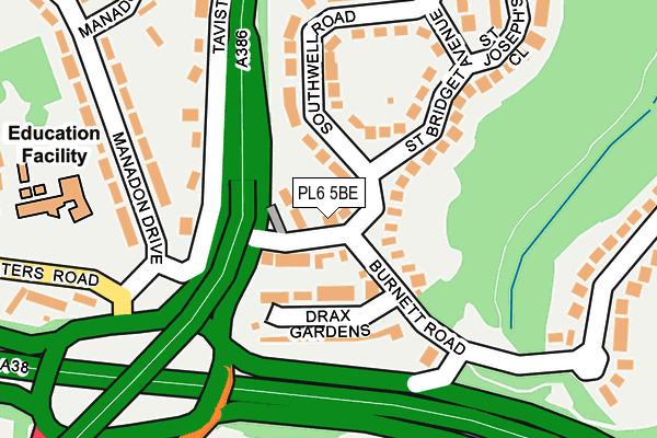 PL6 5BE map - OS OpenMap – Local (Ordnance Survey)