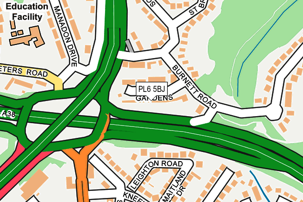 PL6 5BJ map - OS OpenMap – Local (Ordnance Survey)