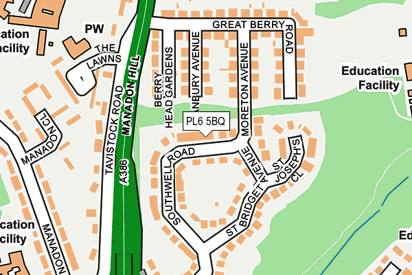 PL6 5BQ map - OS OpenMap – Local (Ordnance Survey)