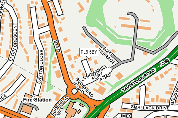 PL6 5BY map - OS OpenMap – Local (Ordnance Survey)