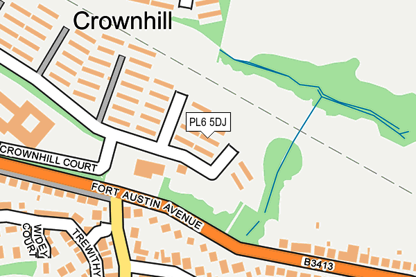 PL6 5DJ map - OS OpenMap – Local (Ordnance Survey)