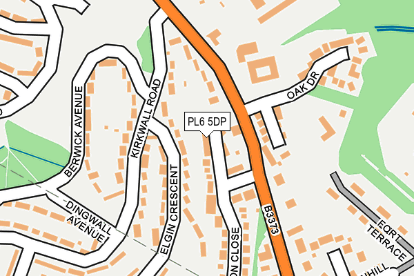 PL6 5DP map - OS OpenMap – Local (Ordnance Survey)