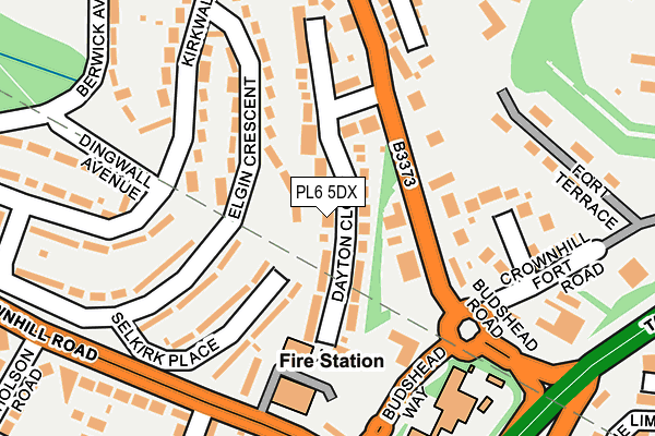 PL6 5DX map - OS OpenMap – Local (Ordnance Survey)