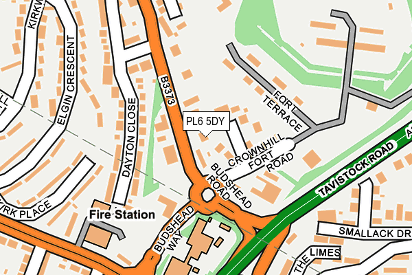 PL6 5DY map - OS OpenMap – Local (Ordnance Survey)