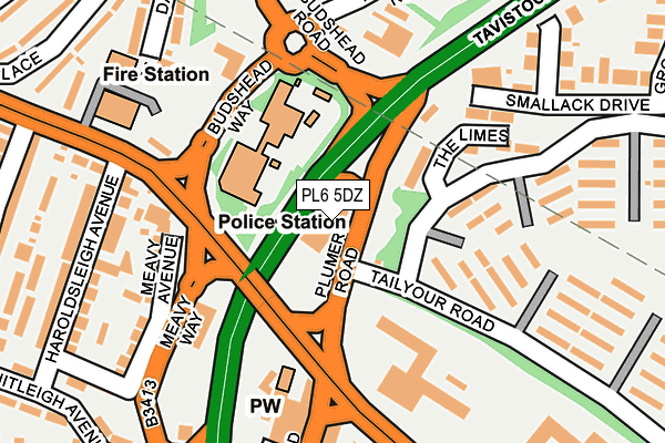 PL6 5DZ map - OS OpenMap – Local (Ordnance Survey)