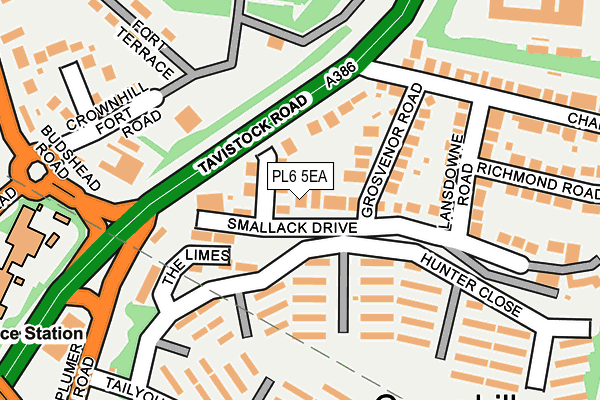 PL6 5EA map - OS OpenMap – Local (Ordnance Survey)