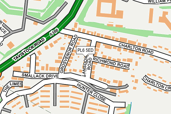 PL6 5ED map - OS OpenMap – Local (Ordnance Survey)