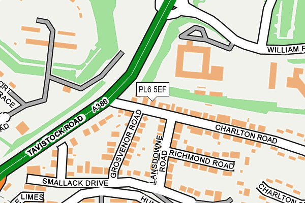 PL6 5EF map - OS OpenMap – Local (Ordnance Survey)