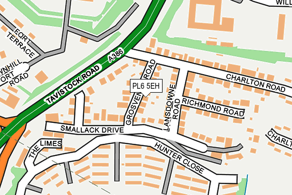PL6 5EH map - OS OpenMap – Local (Ordnance Survey)
