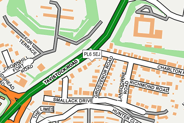 PL6 5EJ map - OS OpenMap – Local (Ordnance Survey)