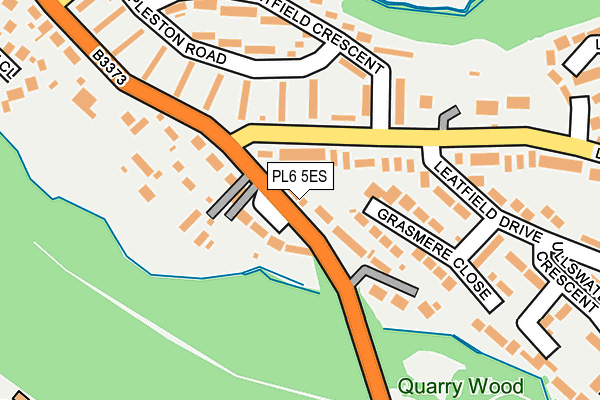 PL6 5ES map - OS OpenMap – Local (Ordnance Survey)