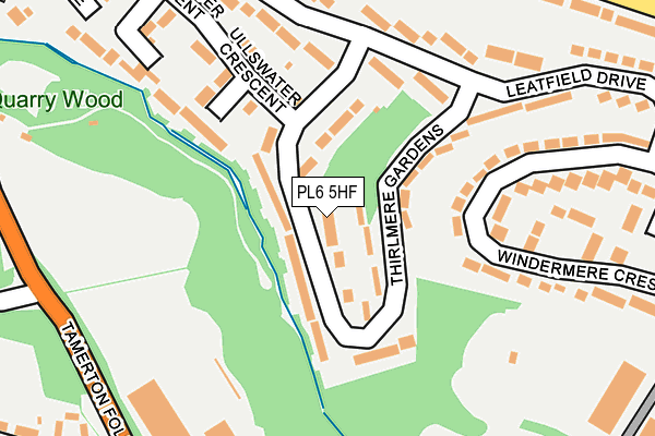 PL6 5HF map - OS OpenMap – Local (Ordnance Survey)