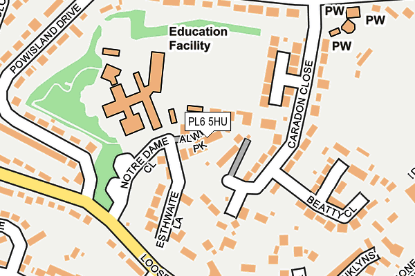 PL6 5HU map - OS OpenMap – Local (Ordnance Survey)