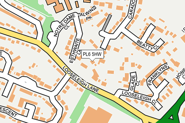 PL6 5HW map - OS OpenMap – Local (Ordnance Survey)