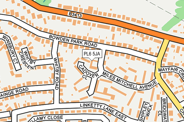 PL6 5JA map - OS OpenMap – Local (Ordnance Survey)