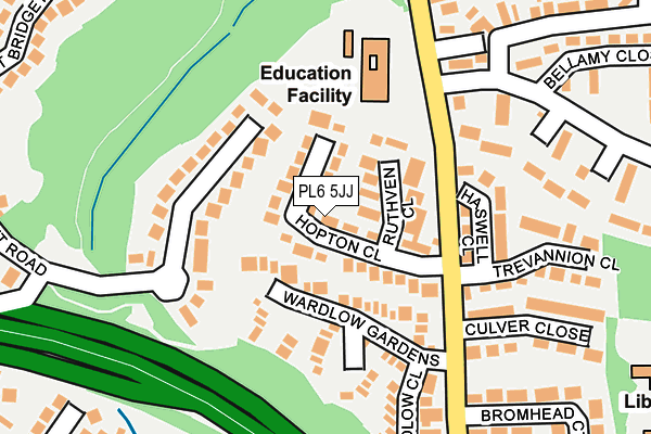 PL6 5JJ map - OS OpenMap – Local (Ordnance Survey)