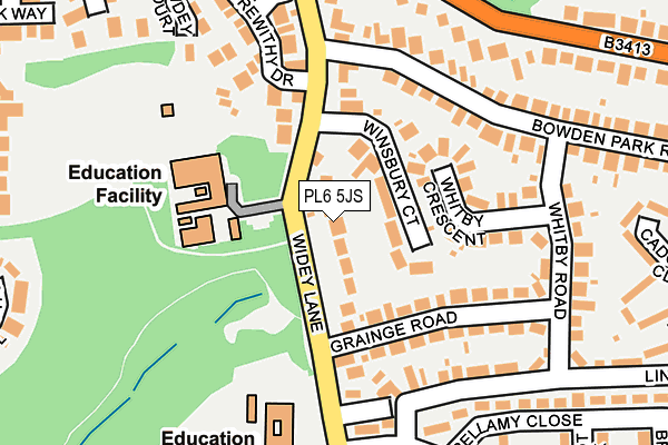 PL6 5JS map - OS OpenMap – Local (Ordnance Survey)