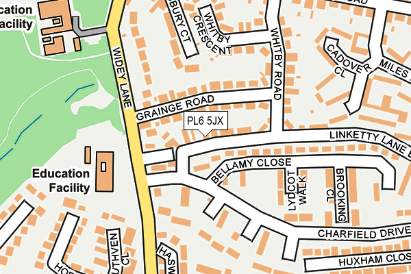 PL6 5JX map - OS OpenMap – Local (Ordnance Survey)