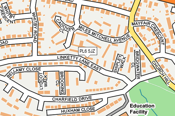 PL6 5JZ map - OS OpenMap – Local (Ordnance Survey)