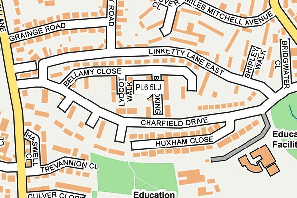PL6 5LJ map - OS OpenMap – Local (Ordnance Survey)