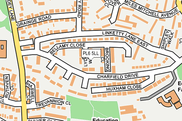 PL6 5LL map - OS OpenMap – Local (Ordnance Survey)