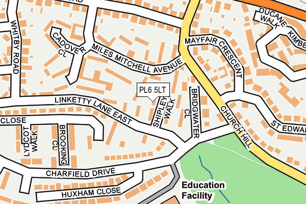 PL6 5LT map - OS OpenMap – Local (Ordnance Survey)