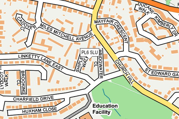 PL6 5LU map - OS OpenMap – Local (Ordnance Survey)