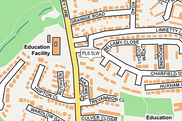 PL6 5LW map - OS OpenMap – Local (Ordnance Survey)