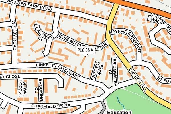 PL6 5NA map - OS OpenMap – Local (Ordnance Survey)