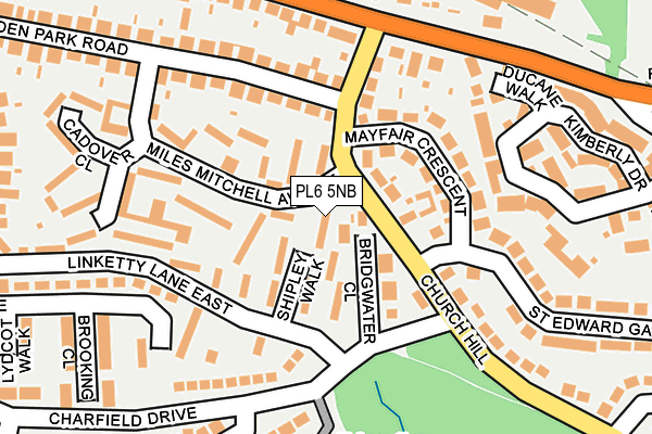 PL6 5NB map - OS OpenMap – Local (Ordnance Survey)
