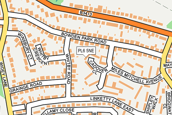 PL6 5NE map - OS OpenMap – Local (Ordnance Survey)