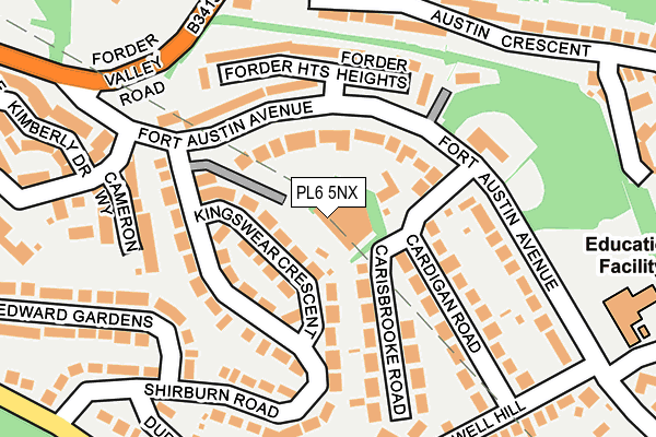 PL6 5NX map - OS OpenMap – Local (Ordnance Survey)