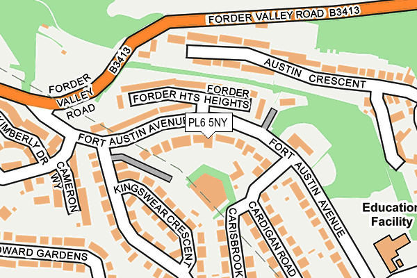 PL6 5NY map - OS OpenMap – Local (Ordnance Survey)