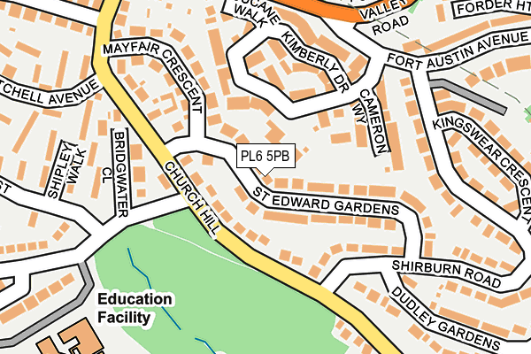 PL6 5PB map - OS OpenMap – Local (Ordnance Survey)