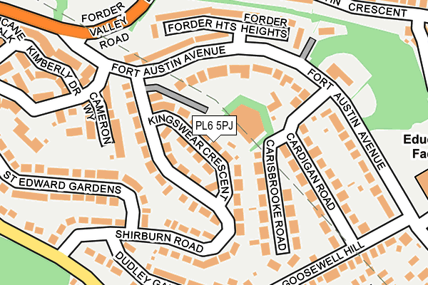 PL6 5PJ map - OS OpenMap – Local (Ordnance Survey)