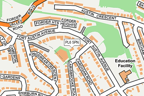 PL6 5PN map - OS OpenMap – Local (Ordnance Survey)