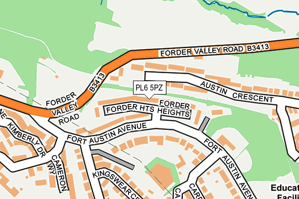 PL6 5PZ map - OS OpenMap – Local (Ordnance Survey)