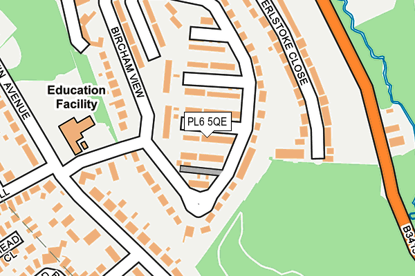 PL6 5QE map - OS OpenMap – Local (Ordnance Survey)