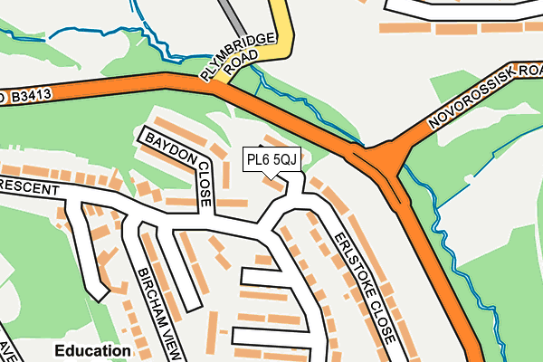 PL6 5QJ map - OS OpenMap – Local (Ordnance Survey)