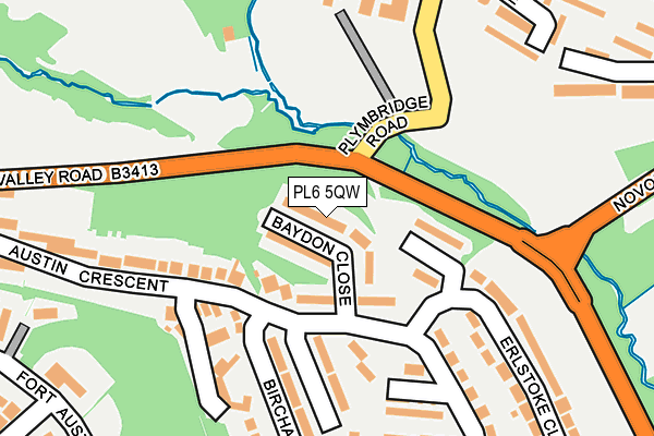 PL6 5QW map - OS OpenMap – Local (Ordnance Survey)