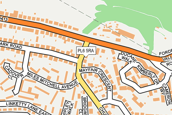 PL6 5RA map - OS OpenMap – Local (Ordnance Survey)