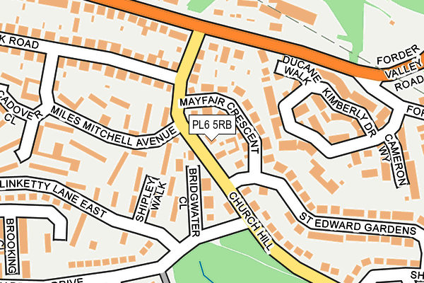 PL6 5RB map - OS OpenMap – Local (Ordnance Survey)