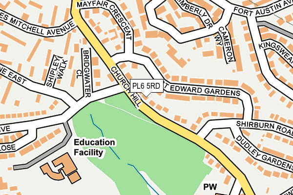 PL6 5RD map - OS OpenMap – Local (Ordnance Survey)