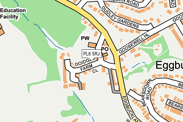 PL6 5RJ map - OS OpenMap – Local (Ordnance Survey)